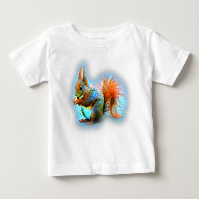 Squirrel in modern style baby T-Shirt (Front)