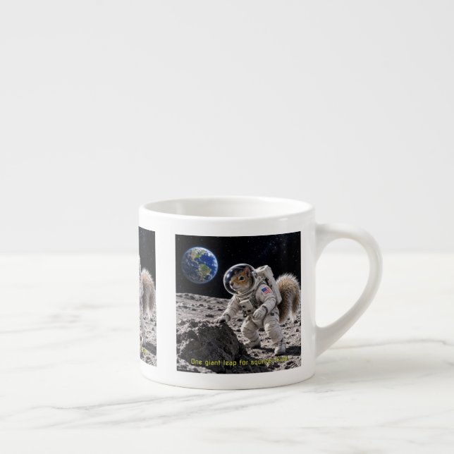 Squirrel in Space Espresso Cup (Right)