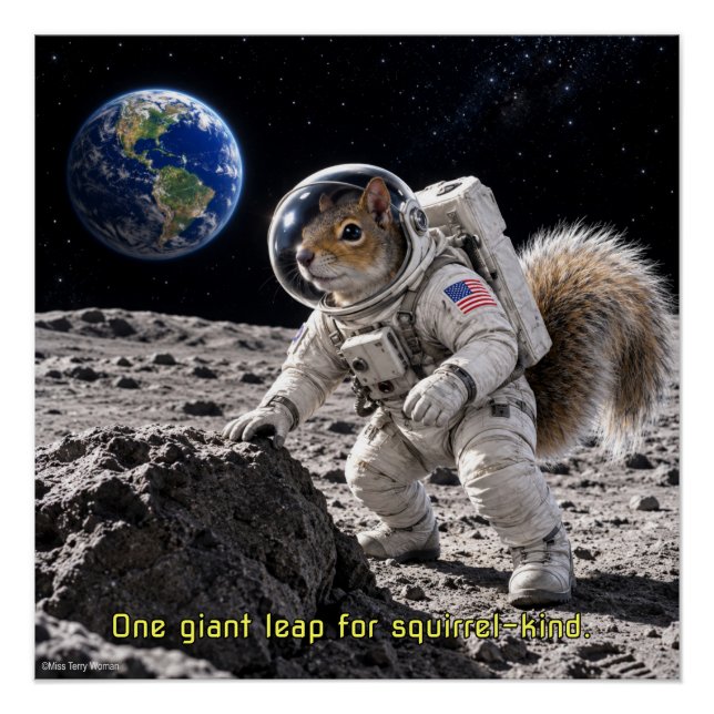 Squirrel in Space Poster (Front)