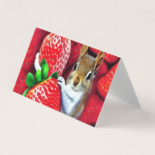 Squirrel In Strawberry Heaven