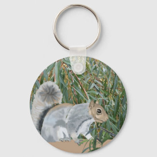 Squirrel in the Countryside Keychain