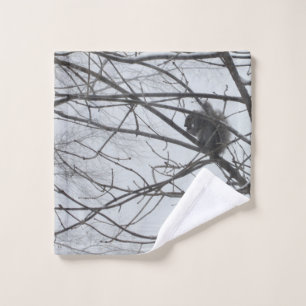 Squirrel in the Snow Washcloth