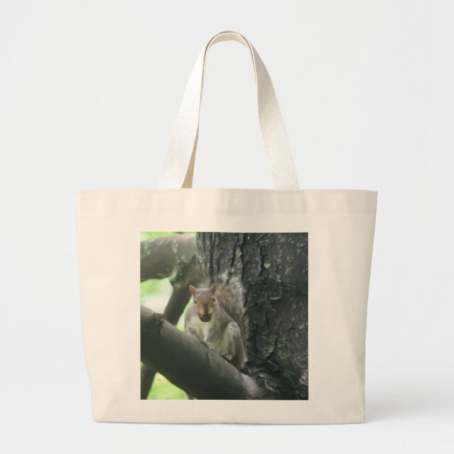 Squirrel In Tree Animal Art Tote Bag (Front)