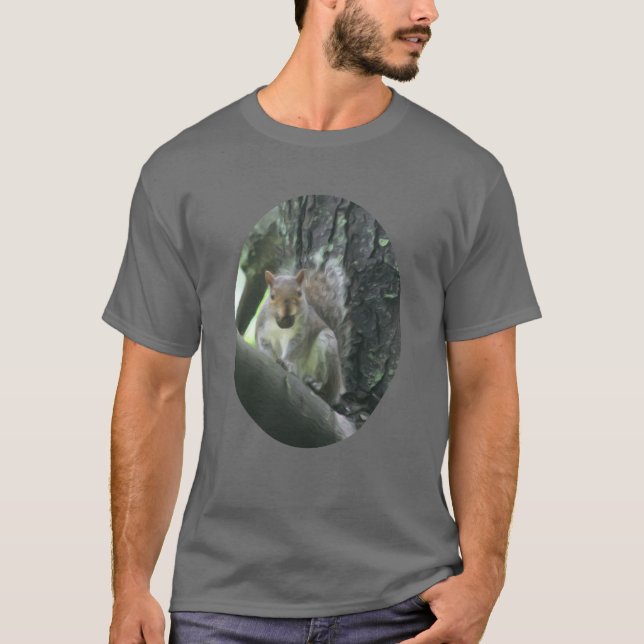 Squirrel In Tree Painting Animal Art T-Shirt (Front)