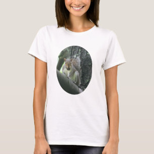 Squirrel In Tree Painting Animal Art T-Shirt
