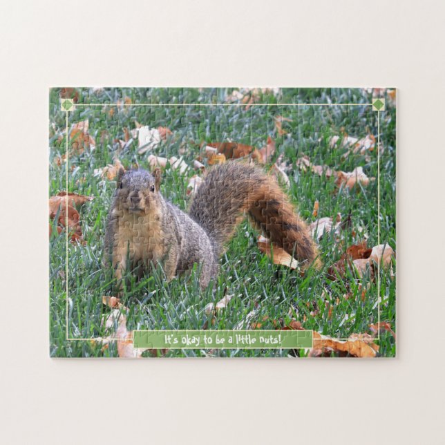 Squirrel "It's ok to be a little nuts" Puzzle (Horizontal)