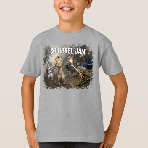 Squirrel Jam _ funny rock band T_Shirt