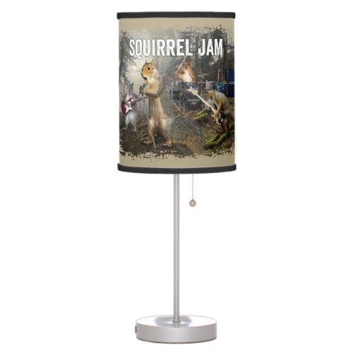 Squirrel Jam _ funny rock band Table Lamp
