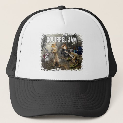 Squirrel Jam _ funny rock band Trucker Hat