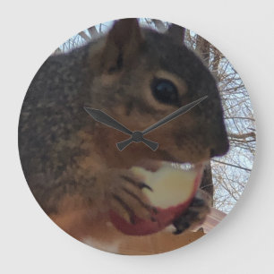 Squirrel Large Clock