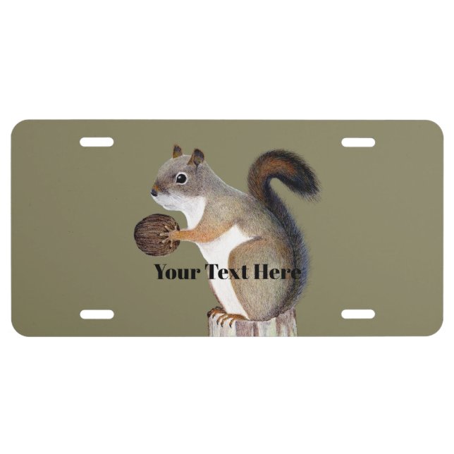 Squirrel License Plate (Front)