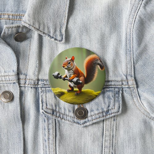 Squirrel Lifting Weights Button