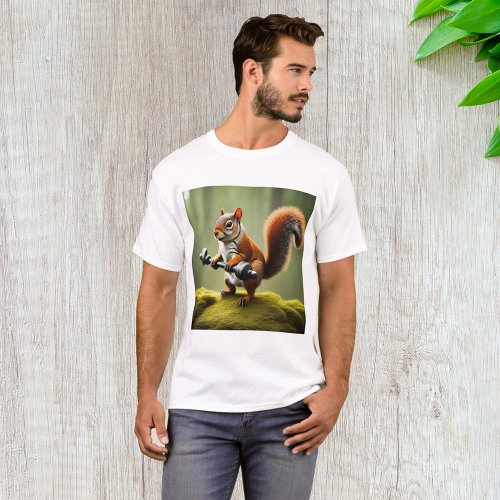 Squirrel Lifting Weights T_Shirt