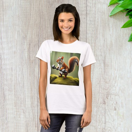 Squirrel Lifting Weights T_Shirt