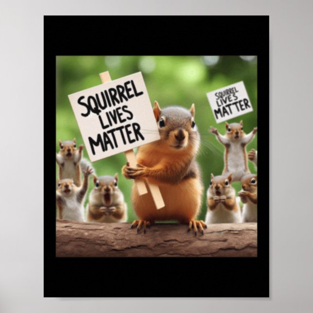 Squirrel Lives Sticker  Poster (Front)