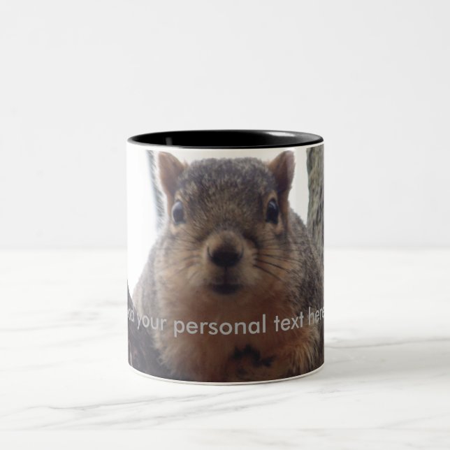 Squirrel looking at your coffee cup (Center)