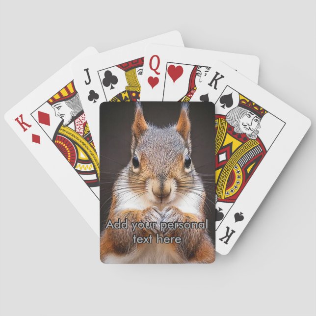Squirrel looking at your playing cards (Back)
