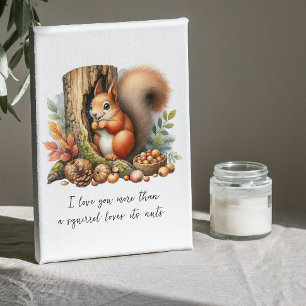 Squirrel Love Canvas – Romantic Wall Art