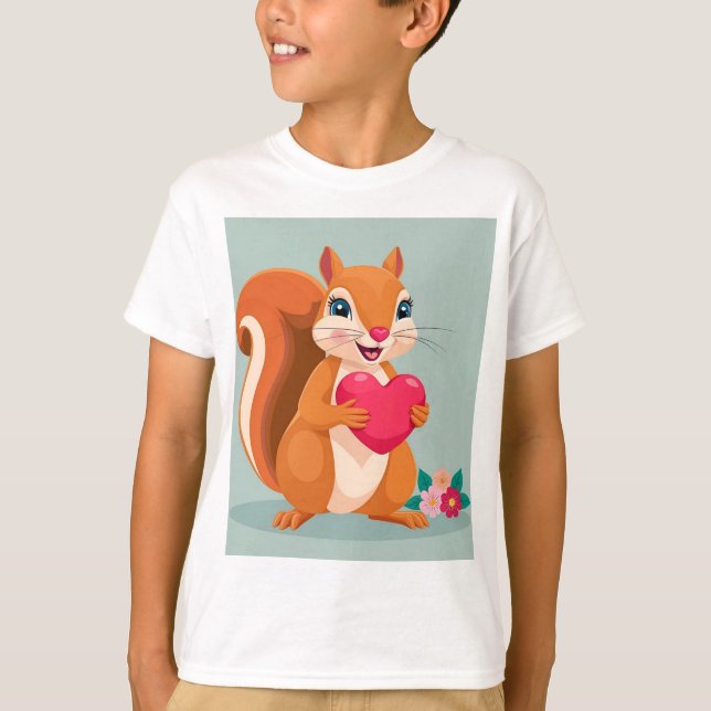 Squirrel Love Nut for Mom T-Shirt (Front)