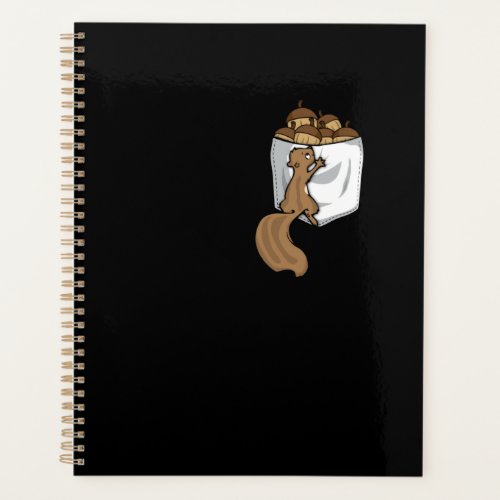 Squirrel Lover Gift Women Pocket Acorn Squirrel Planner