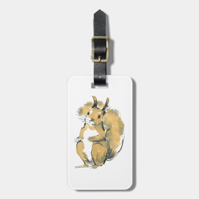 Squirrel Luggage Tag (Front Vertical)