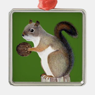 Squirrel Metal Ornament