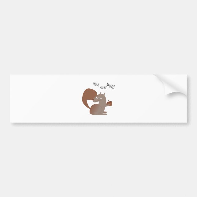 Squirrel Mine Bumper Sticker (Front)