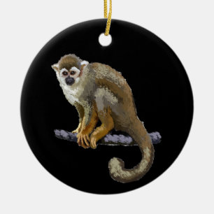 Squirrel Monkey Ceramic Ornament