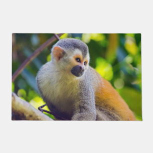 Squirrel monkey in Manuel Antonio NP - Costa Rica Doormat