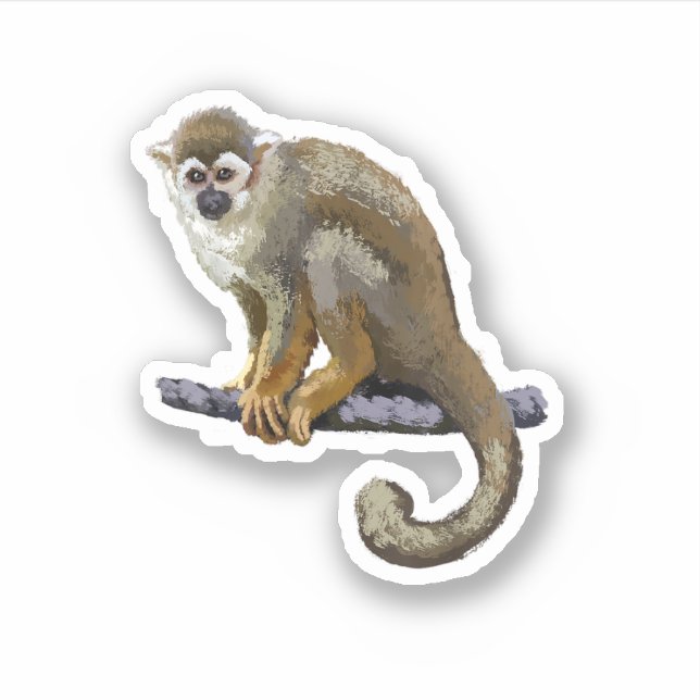 Squirrel Monkey Sticker (Front)
