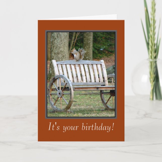 Squirrel n Nut' Birthday Card (Front)