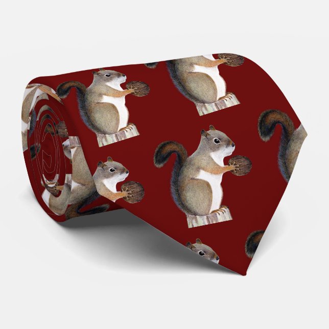 Squirrel Neck Tie (Rolled)