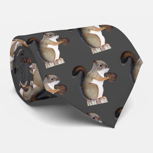 Squirrel Neck Tie (Rolled)