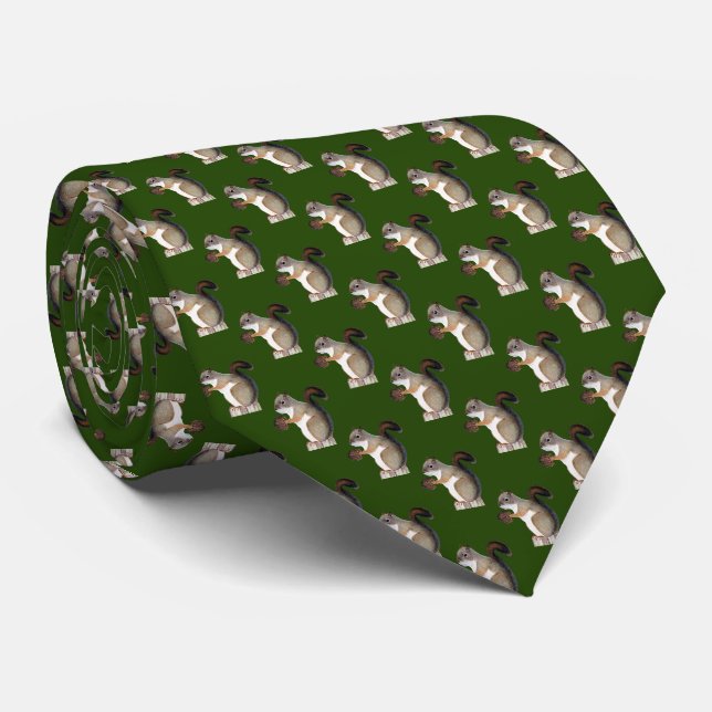 Squirrel Neck Tie (Rolled)