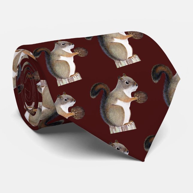 Squirrel Neck Tie (Rolled)