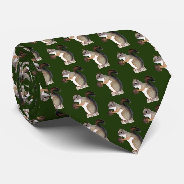 Squirrel Neck Tie (Rolled)
