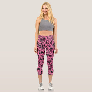 Squirrel Nordic Scandinavian Folk Art Capri Leggings