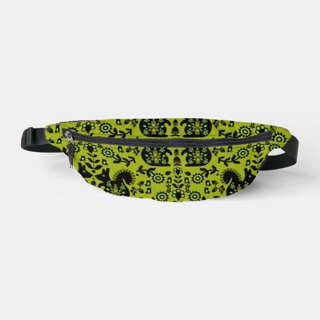 Squirrel Nordic Scandinavian Folk Art       Fanny Pack (Front)