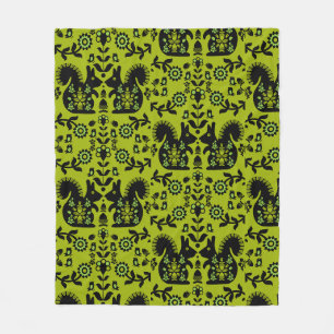 Squirrel Nordic Scandinavian Folk Art       Fleece Blanket