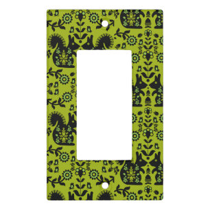 Squirrel Nordic Scandinavian Folk Art Light Switch Cover