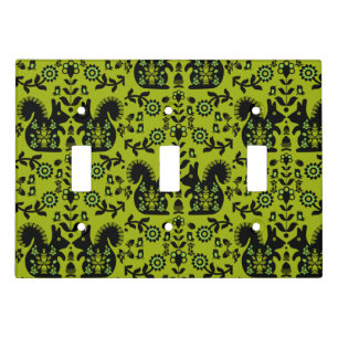 Squirrel Nordic Scandinavian Folk Art Light Switch Cover