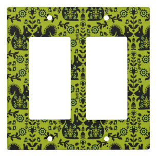 Squirrel Nordic Scandinavian Folk Art Light Switch Cover
