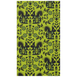 Squirrel Nordic Scandinavian Folk Art       Tablecloth