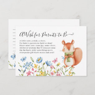 Squirrel Nutkin Wish for Parents-To-Be Shower Enclosure Card