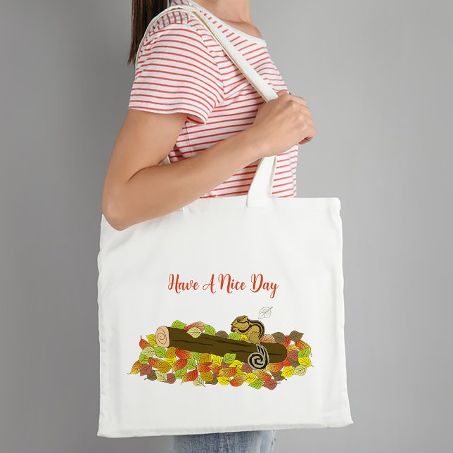 Squirrel on branch Tote Bag (Squirrel on branch Tote Bag
)