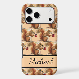 Squirrel on Coffee Fun Life Attitude Customize iPhone 17 Pro Max Case