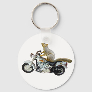 Squirrel on Motorcycle Keychain