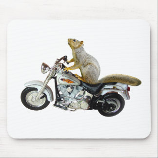 Squirrel on Motorcycle Mouse Pad