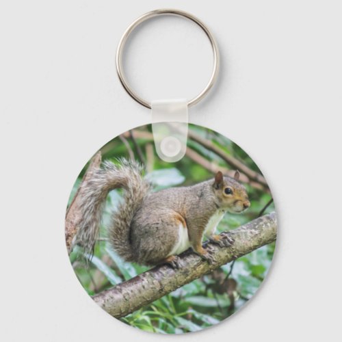 squirrel on tree key ring