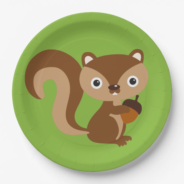 Squirrel Paper Plates (Front)